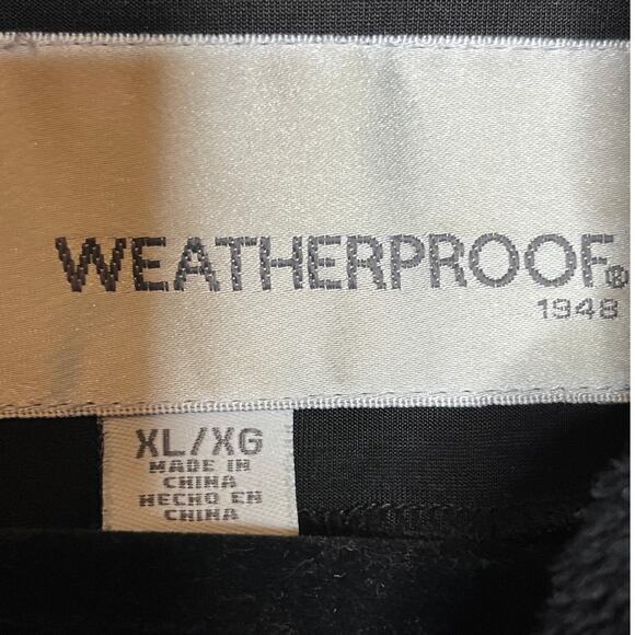 Weatherproof Women XL Black Fleece‎ Lined Hooded Jacket Full Zip Front - Picture 5 of 8